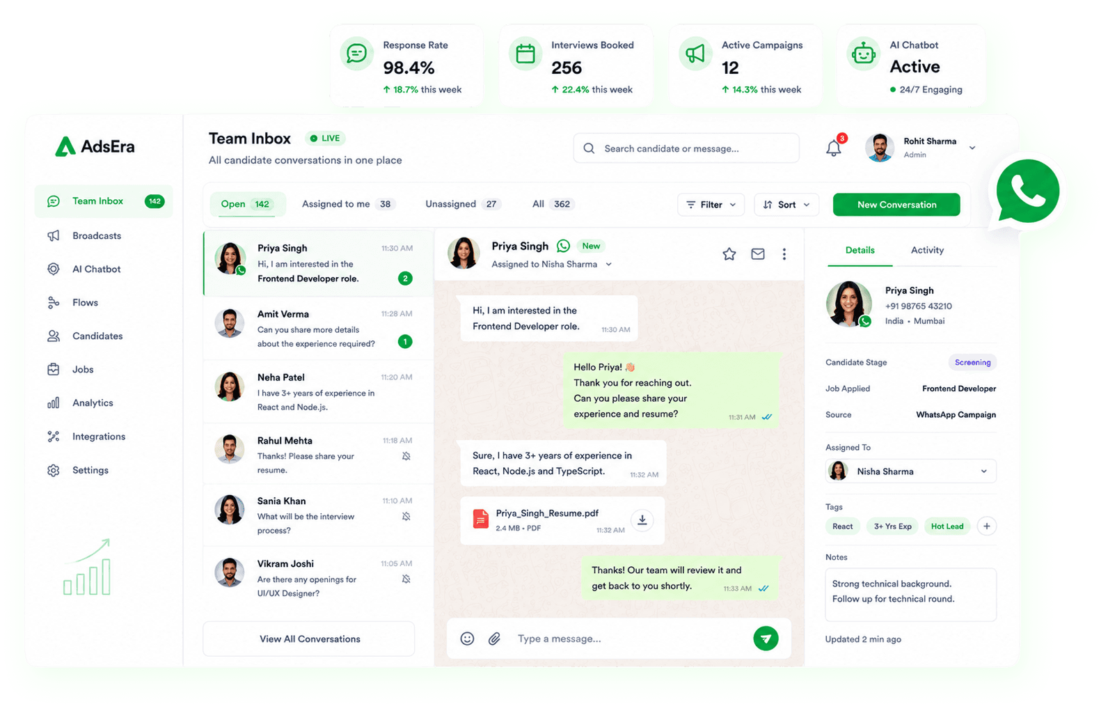 WhatsApp Recruitment Process